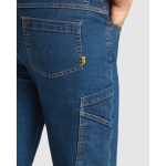 Bermuda in denim di cotone unisex con tasche multiuso 370 g/m² Roly color blu alice vista dettaglio 6