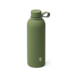 Borraccia termica in acciaio inox riciclato con maniglia in silicone morbido 500 ml color bianco prima vista d'uso