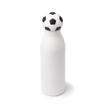 Borraccia termica in acciaio inox con tappo a pallone sportivo 550ml color nero prima vista d'uso