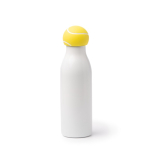 Borraccia termica in acciaio inox con tappo a pallone sportivo 550ml color giallo seconda vista