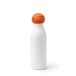 Borraccia termica in acciaio inox con tappo a pallone sportivo 550ml color arancione seconda vista