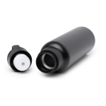 Borraccia termica in acciaio inox riciclato con tappo a pulsante 750ml color nero vista dettaglio 3