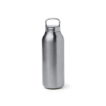 Borraccia termica in acciaio inox con tappo traslucido a vite 500 ml color argento seconda vista