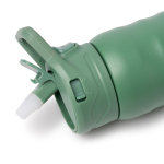 Borraccia termica in acciaio inox riciclato con cannuccia e manico 710ml color nero vista dettaglio 3