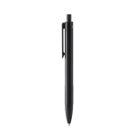 Penna a sfera in plastica riciclata con clip e pulsante coordinati, inchiostro blu color nero seconda vista