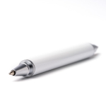 Penna a corpo metallico 2 in 1 con punta infinita e inchiostro blu color bianco vista dettaglio 2