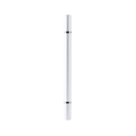 Penna 2 in 1 con finitura metallizzata, matita infinita e inchiostro blu color bianco seconda vista