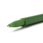 Penna roller in plastica con cappuccio e clip abbinati, inchiostro blu color nero vista dettaglio 2