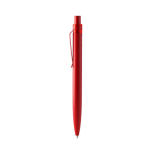 Penna a sfera in alluminio riciclato con dettagli traslucidi, inchiostro blu color rosso seconda vista