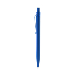 Penna a sfera in alluminio riciclato con dettagli traslucidi, inchiostro blu color blu reale seconda vista