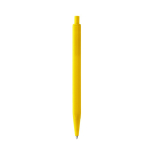 Penna a scatto con fusto esagonale opaco, inchiostro blu color giallo seconda vista