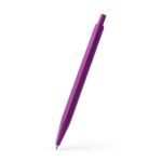 Penna a scatto con fusto esagonale opaco, inchiostro blu color viola prima vista d'uso