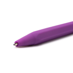 Penna a scatto con fusto esagonale opaco, inchiostro blu color viola vista dettaglio 1