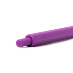Penna a scatto con fusto esagonale opaco, inchiostro blu color viola vista dettaglio 2