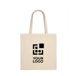 Borsa in cotone naturale con manici lunghi rinforzati 240 g/m² vista principale