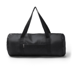 Borsa sportiva pieghevole in plastica riciclata con cerniera color nero terza vista