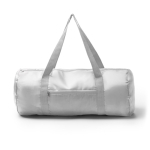 Borsa sportiva pieghevole in plastica riciclata con cerniera color bianco terza vista