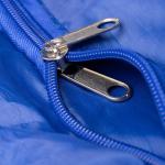 Borsa sportiva pieghevole in plastica riciclata con cerniera color blu reale vista dettaglio 1