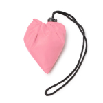 Borsa della spesa pieghevole in plastica riciclata con cordoncino regolabile color rosa vista dettaglio 1