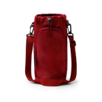 Borsa a tracolla portabottiglie in plastica eco con chiusura regolabile 2,5 L color rosso seconda vista