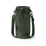 Borsa a tracolla portabottiglie in plastica eco con chiusura regolabile 2,5 L color verde scuro seconda vista