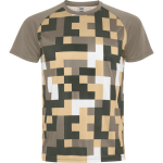 T-shirt tecnica unisex in poliestere manica raglan 150 g/m² Roly Direct Ventor color sabbia seconda vista