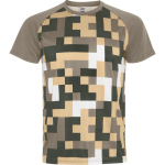 T-shirt tecnica unisex in poliestere manica raglan 150 g/m² Roly Direct Ventor color sabbia prima vista d'uso