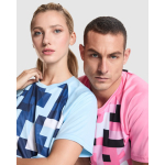 T-shirt tecnica unisex in poliestere manica raglan 150 g/m² Roly Direct Ventor color rosa pastello vista dettaglio 2
