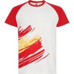 T-shirt selezioni manica corta effetto cotone 190 g/m2 Roly Direct Forza color rosso prima vista d'uso