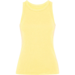 Canotta donna a costina 270 g/m² Roly Direct Dribe color giallo chiaro prima vista d'uso