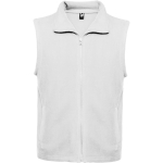 Gilet in pile unisex con zip 300 g/m2 Roly Direct New Bellagio color bianco prima vista d'uso