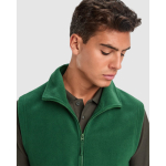 Gilet in pile unisex con zip 300 g/m2 Roly Direct New Bellagio color verde bottiglia vista dettaglio 4
