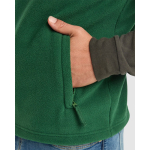 Gilet in pile unisex con zip 300 g/m2 Roly Direct New Bellagio color verde bottiglia vista dettaglio 5