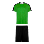 Completo sportivo unisex manica corta poliestere 140 g/m2 Roly Direct Titan color verde tropicale prima vista d'uso