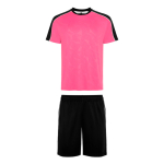 Completo sportivo unisex manica corta poliestere 140 g/m2 Roly Direct Titan color rosa pastello prima vista d'uso