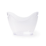 Secchiello per ghiaccio trasparente con maniglie laterali in plastica resistente 4 L color trasparente seconda vista