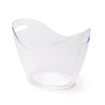 Secchiello per ghiaccio trasparente con maniglie laterali in plastica resistente 4 L color trasparente prima vista d'uso