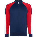 Giacca sportiva unisex in poliestere con zip 210 g/m² Roly Direct Gladius color rosso seconda vista