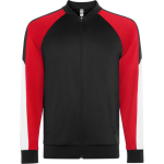 Giacca sportiva unisex in poliestere con zip 210 g/m² Roly Direct Gladius color rosso scuro prima vista d'uso