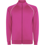 Felpa sportiva unisex con collo alto 210 g/m2 Roly Direct Valier color rosa fluorescente prima vista d'uso