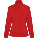 Giacca in pile da donna con zip frontale 300 g/m2 Roly Direct New Artic color rosso prima vista d'uso