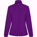 Giacca in pile da donna con zip frontale 300 g/m2 Roly Direct New Artic color viola prima vista d'uso
