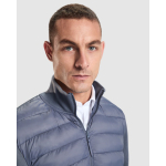 Giacca unisex imbottita con zip 90 g/m² Roly Direct Vivaro color grigio topo vista dettaglio 3