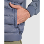 Giacca unisex imbottita con zip 90 g/m² Roly Direct Vivaro color grigio topo vista dettaglio 4