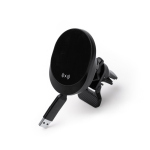 Caricatore wireless per auto con cavo retrattile Tipo C 15W color nero prima vista d'uso