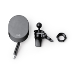 Caricatore wireless per auto con cavo retrattile Tipo C 15W color nero vista dettaglio 1