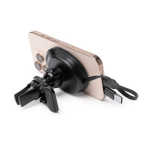 Caricatore wireless per auto con cavo retrattile Tipo C 15W color nero vista dettaglio 2