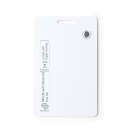 Scheda localizzatore anti-smarrimento resistente all’acqua e ricaricabile color bianco seconda vista