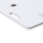 Scheda localizzatore anti-smarrimento resistente all’acqua e ricaricabile color bianco vista dettaglio 1