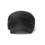 Cappellino sportivo con rete laterale e nastro riflettente 100 g/m2 color nero seconda vista